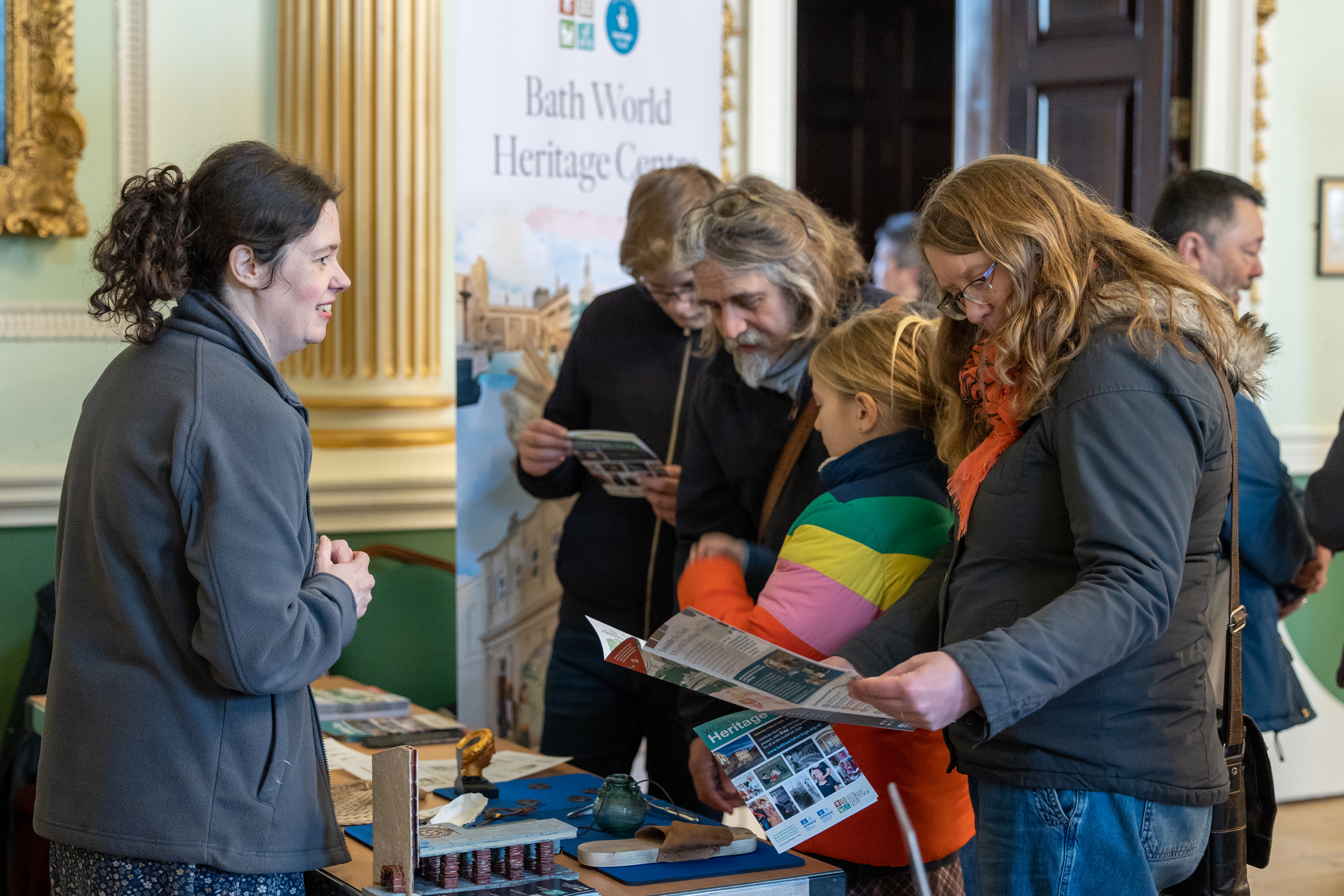 Visitors learning about history at World Heritage Day 2023