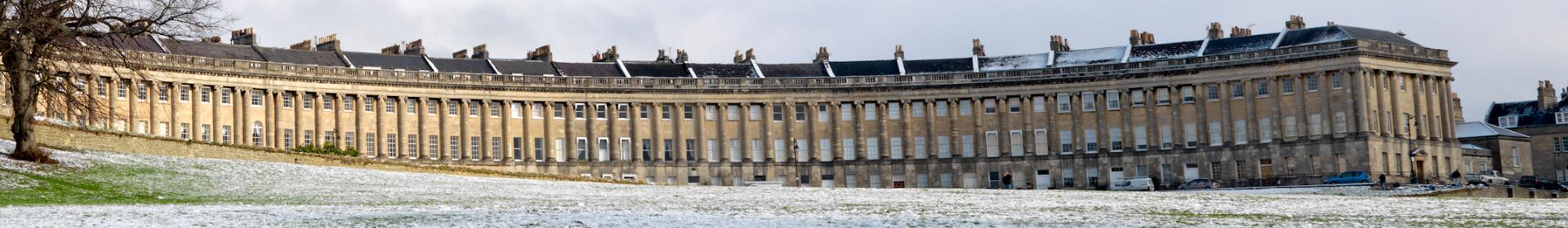Royal Crescent in Winter, Visit Bath