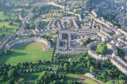 Aerial view of Bath